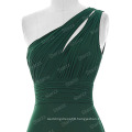 Starzz One Shoulder Long Dark Green Simply Chiffon Bridesmaid Dress ST000071-5